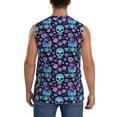 thumbnail image 4 of Pofeuu Funny Skull Flower Print Men's Muscle T-Shirt, Sleeveless, Muscle Tank, Classic Muscle Tee Top For Men Casual Sleeveless Muscle T-Shirt Trendy Clothes-X-Large, 4 of 7