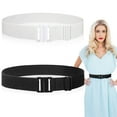 thumbnail image 2 of 2 Pcs Ceinture Élastique Décoration Ornement Simple Ajustable Adultes Ceinture Jeans Pantalons Femmes Hommes Ceintures, 2 of 8