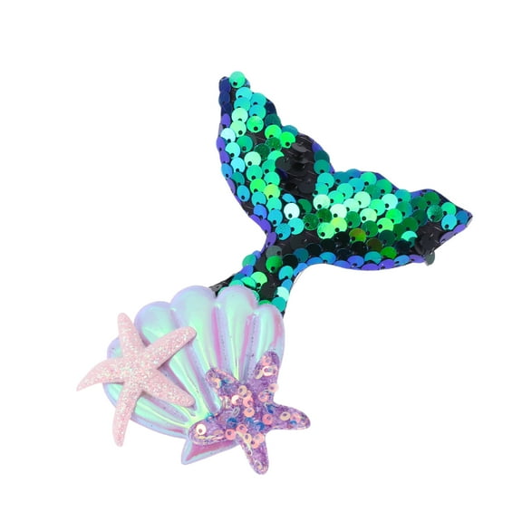 Unique Bargains 1 Pc Grace Mermaid Hair Clips for Home Purple Green