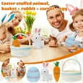 thumbnail image 2 of Easter Baby's First Basket - Plush Bunny, Carrot & Egg, Soft Fabric Infant Gift Set, 2 of 6