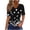 ☃260-Black, variant on Xuyuer Women's Fashion Casual Printed V-Neck Short Sleeve T-Shirt - Soft and breathable for daily wear, casual meetups, and versatile minimalist styling