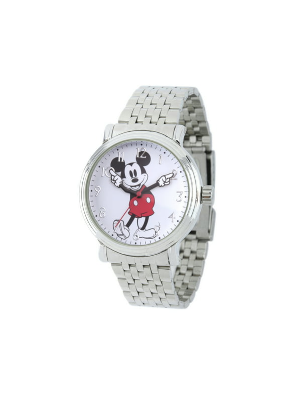 Disney Mickey Mouse Women's Silver Vintage Alloy Watch, 1-Pack