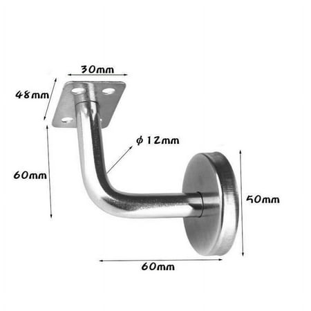 

Handrail Brackets 201 Stainless Steel Wall Stair Hardware Solid L Type 5pcs