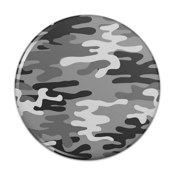 Snow Camouflage Pinback Button Pin