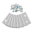 thumbnail image 3 of 8Pcs For Robomow RK Lawn Robot Stainless Steel Replacement Mower Blade, 32*18.6*0.9mm, 3 of 4