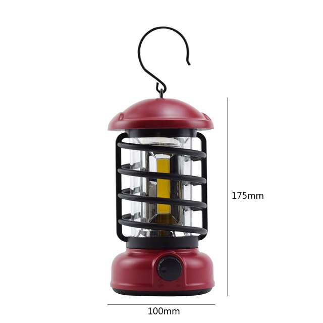 Lámpara de césped retro impermeable con luz de emergencia COB con gancho para viajes al aire libre (I) Ehuebsd Para estrenar