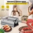 thumbnail image 5 of KFFKFF Hand-Operated Sausage Filler, 3 L / 7 LBS Capacity, Horizontal Meat Injector, Two-Speed, Constructed with 304 Stainless Steel, Comes with 5 Filling Nozzles, 5 of 10