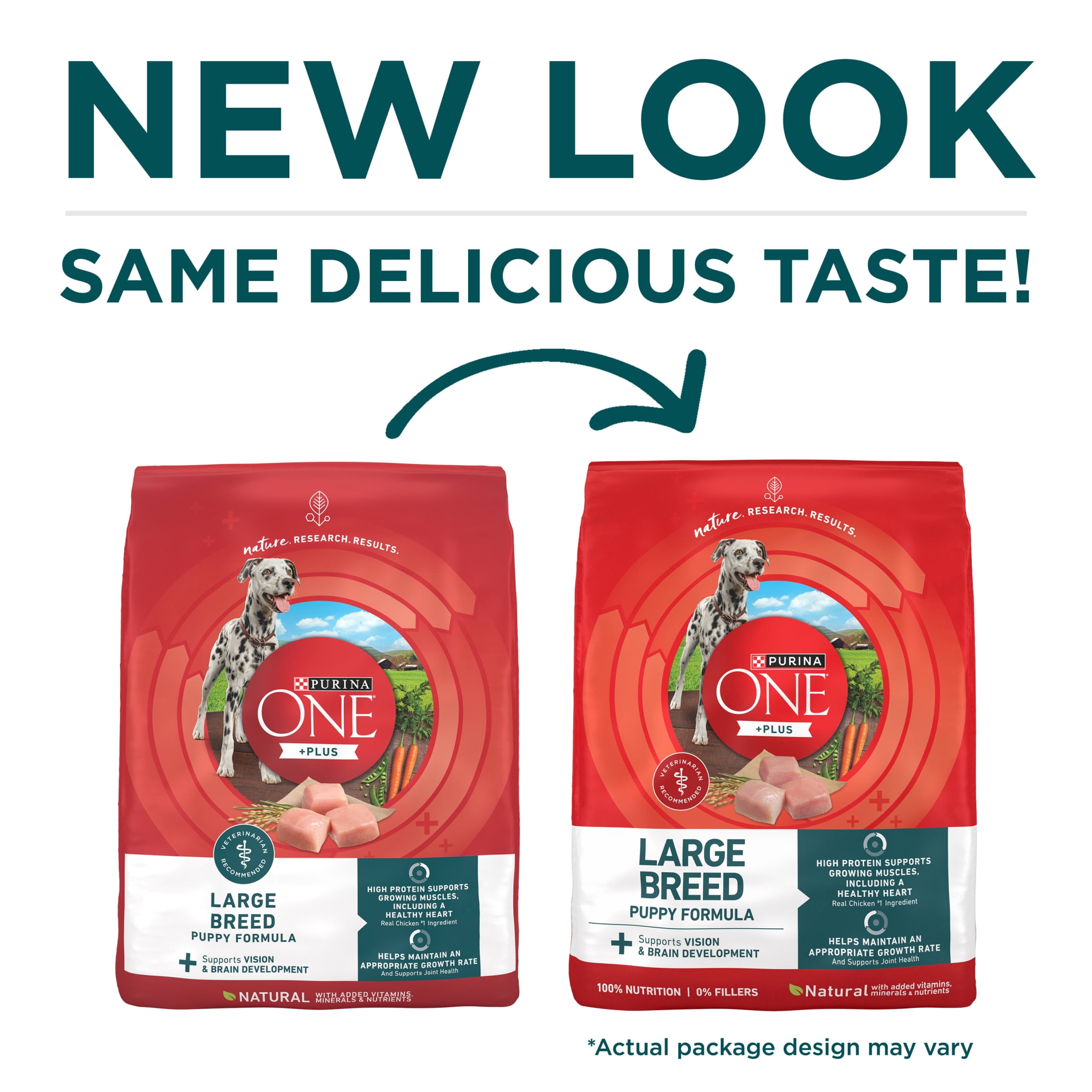Purina One Plus Puppy Dry Dog Food for Large Dogs High Protein Growth Support, Real Chicken, 16.5 lb Bag