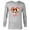 Athletic Heather, variant on Mickey Mouse Pride Rainbow Love Heart Doodles - Long Sleeve T-Shirt for Men - Customized-White