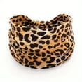 thumbnail image 5 of Leopard Print Head Wraps Elastic Stretchy Hair Bands Yoga Outdoor Headwear Running Workout Headwear Head Scarfs Turban for Women Girls Pack of 4, 5 of 7