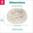 thumbnail image 3 of Furhaven 23" Round Calming Donut Dog Bed with Washable & Removable Cover & Bolster - Shaggy Plush Long Faux Fur Ball Bed - Driftwood, For Dogs Up to 20 lbs, Small, 3 of 12