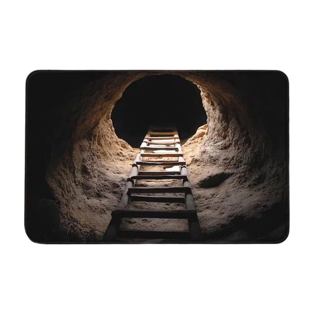 Yhmxh Decoración del baño Felpudo con efecto visual estereoscópico para puerta de entrada, absorbente, antideslizante, para el hogar, a prueba de suciedad, para baño, tamaño 40 x 60 cm