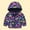 Dark Blue, variant on Toddler Boy Jacket Cute Print Zip Jacket Hooded Trench Lightweight Kids Coats Windbreaker Casual Outerwear Pink, Size 2T-7