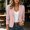 Pink, variant on Drovellove Women's Cropped Blazer 2 Button Notched Lapel Suit Jacket Long Sleeve Slim Fit Office Work Coat - Lightweight Tailored Blazer for Business Meetings, Professional Attire, Date Nights