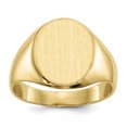 thumbnail image 1 of 14k Yellow Gold 12x10.5mm Signet Ring, 1 of 9