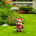 thumbnail image 4 of Leojiow Christmas Cute Cartoon Squirrel Ground Stake Insert Art Garden Decoration Colorful Christmas Outdoor Decoration For Yard For Christmas N 30Cm C, 4 of 6