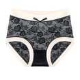 thumbnail image 2 of Gibobby Ropa Interior para Mujer Calzoncillos para mujer Ropa interior Algodón Cintura alta Bragas Rose Jacquard Ladies Panty(Negro， M), 2 of 3