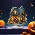 thumbnail image 5 of hengsof Ghost Halloween Village Haunted House Acrylic Castle House Crafts for Indoor Outdoor Halloween Party Decor Supplies, 5 of 7