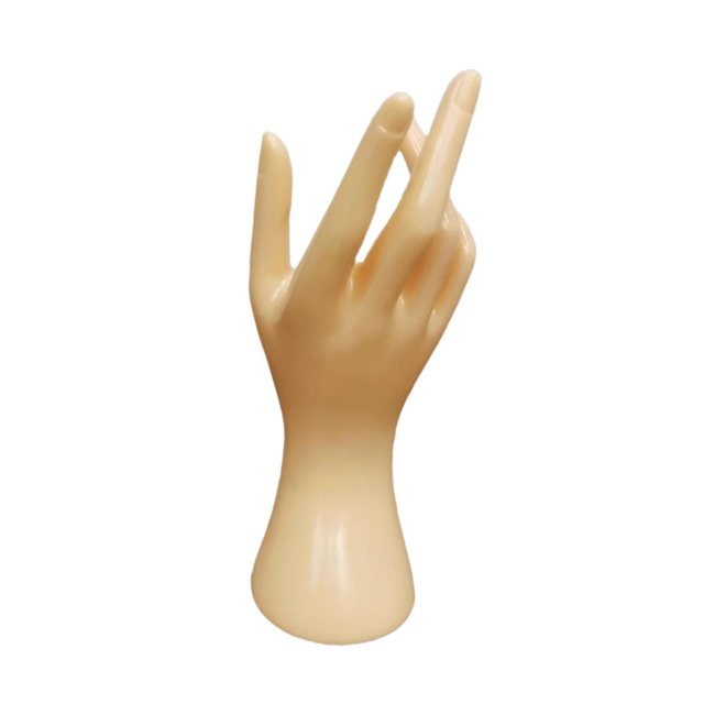 QualitChoice Adults Mannequin Hand Model Table Dresser Stand Rings Display Necklace Shops Black Skin Color 22cm