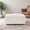 Ivory, variant on Ivory Boucle Ottoman with Biscuit Tufting for Living Room, 32.7L x 25.2W x 15.7H Inches, Plush Ottoman for Footrest and Extra Seating