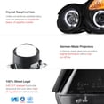 thumbnail image 2 of [For 1996-1999 Mercedes-Benz W210 E-Class Halogen Model] LED Halo Ring Black Housing Projector Headlight Headlamp Assembly, Driver & Passenger Side, 2 of 6