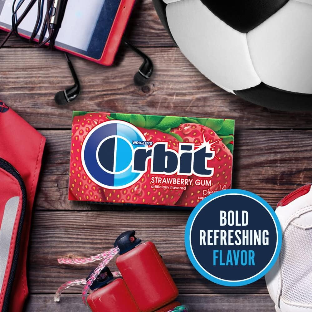 Orbit, Strawberry Remix, Count 12 (14S) - Gum / Grab Varieties & Flavors