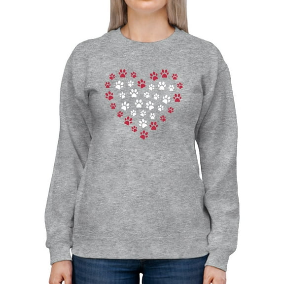Paws Heart Composition Sweatshirt Women -GoatDeals Designs, Female Medium