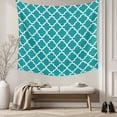 thumbnail image 5 of Teal Morocco Large Tapestry for Bedroom Wall Hanging Tapestry,Ethnic Boho Minimalist Abstract Geometric Ceiling Backdrop Tapestries Poster Blanket Wall Decor for Teens Room Living Room 100" x 59", 5 of 8