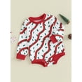 thumbnail image 4 of Baby Girl Christmas Outfit Cowboy Bubble Romper 3M 6M 12M 18M Sweatshirt Oversized Bodysuit Onesie Western Christmas Baby Clothes, 4 of 10