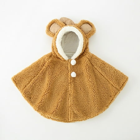 

DENGDENG Toddler Baby Child Children Kids Warm Cloak Outwear Hooded Poncho Coat Long Sleeve Cape Poncho