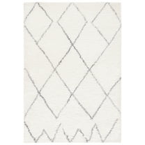 SAFAVIEH Kenya Marnie Diamond Area Rug, Ivory/Gray, 4' x 6'