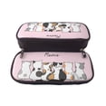 thumbnail image 5 of Lsque Cute Cats Printed Big Capacity PU Leather Pencil Case Large Pencil Pouch Stationery Pen Bag Pencil Holder for Teen, 5 of 6