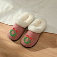 thumbnail image 2 of Roxoni Women’s Christmas Cozy Slippers, Soft Faux Fur Lining, Non-Slip Indoor Outdoor Sole, Customized Holiday Icon Gift, 2 of 4