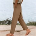 thumbnail image 2 of CHUMUD Cotton Soft Wide Leg Pants for Petite Women High Waist Casual Relaxed Straight Leg Baggy Pants with Pockets, 2 of 7