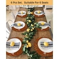 thumbnail image 4 of 15 Inch Round Placemats Set of 6, Happy Birthday Non Slip Heat Insulation PP Table Mats, Brown Modern Abstract Art Washable Place Mats for Kitchen Dining Party Table Decor, 4 of 7