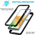 thumbnail image 2 of GHSDFBB Samsung Galaxy A33 5G Case, Shockproof Cover with Built-in Screen Protector, Rugged Durable Full Body Heavy Duty Protection 360° Bumper Clear Cell Phone Case for Samsung Galaxy A33 5G-B, 2 of 7
