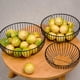 thumbnail image 1 of Rattan Iron Fruit Tray Vegetable Drainage Basket Living Room Snacks Candy Storage Bedroom Bathroom Cosmetic Basket, 1 of 8