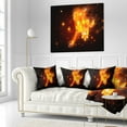 thumbnail image 2 of Designart Abstract Running Fire Horse - Animal Throw Pillow - 18x18, 2 of 4