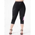 thumbnail image 2 of Leggings Talla Extra Recortados Mariposa Rosegal Leggings de talla grande, 2 of 5