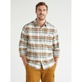 thumbnail image 5 of Free Assembly Men's Stretch Oxford Tartan Shirt with Long Sleeves, Sizes XS-3XL, 5 of 7