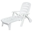 thumbnail image 2 of Costway Folding Chaise Lounge Chair 5-Position Adjustable Rolling Recliner w/ Wheels, 2 of 10