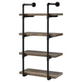 thumbnail image 4 of Elmcrest 24-inch 4-shelf Wall Bookshelf Rustic Oak, 4 of 11