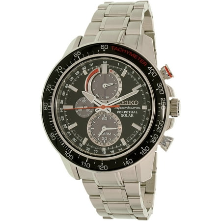Seiko Men's Sportura SSC357 Silver Stainless-Steel Quartz Watch
