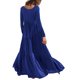 thumbnail image 4 of Vestidos Para Mujer Vestidos de Otoño Color Sólido Suelto Manga Larga Vestido Largo Cuello Redondo Asimétrico Swing Capas Playa Vestido Largo Odeerbi ODB132439, 4 of 6