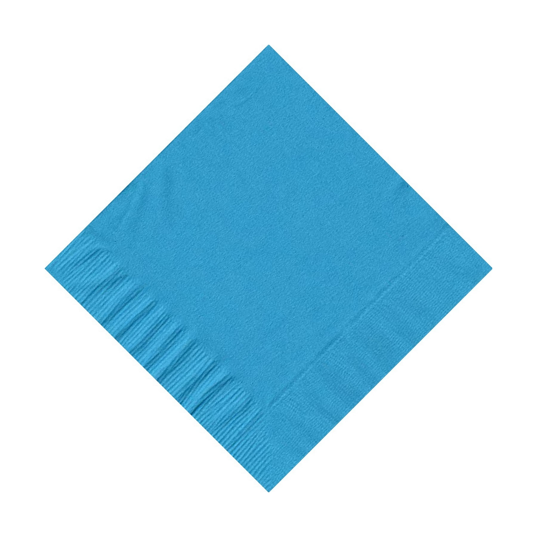 200 (4 Pks of 50) 2 Ply Plain Solid Colors Beverage Cocktail Napkins Paper Turquoise by CREATIVE CONVERTING