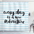thumbnail image 1 of Ambesonne Adventure Shower Curtain, Life Inspiration Art, 69"Wx84"L, Pale Blue Black, 1 of 3
