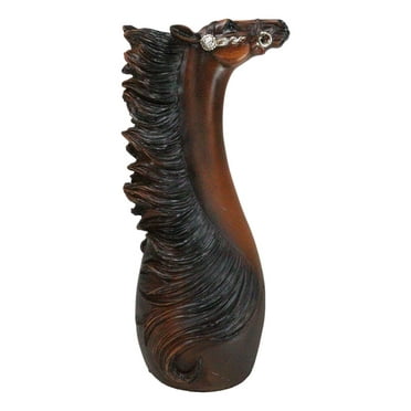Rustic Western Country Chestnut Horse Decorative Vase Figurine Floral Planter