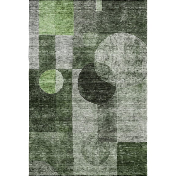 Addison Rugs Mayfield Premium Machine Washable Transitional Geometric Fern Rectangle Rug, 5' x 7'6"
