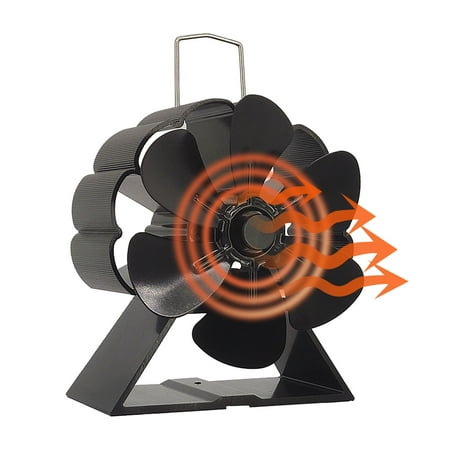

Heat Powered 6 Fireplace Fan Mini Quiet Warm Aluminum Alloy Energy Saving