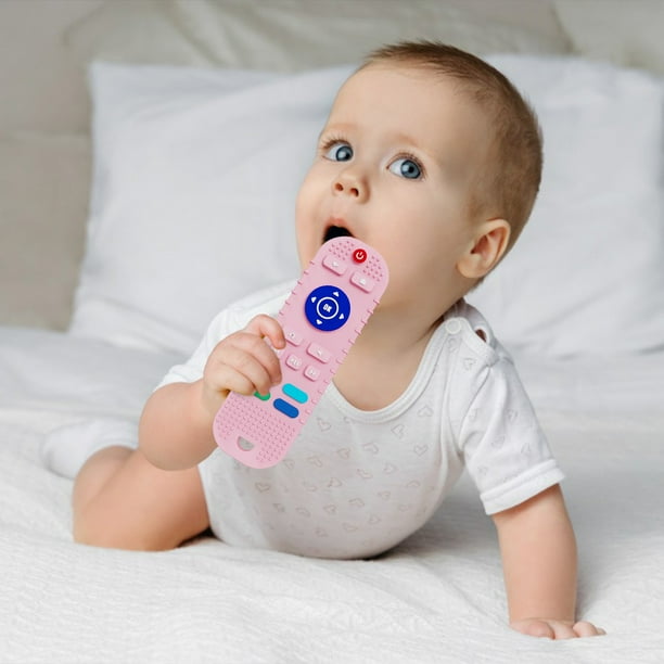 DPTALR Jouets de Dentition pour Bébé en Silicone, Jouet Sensoriel Éducatif pour Tout-Petits, Jouets de Dentition à Télécommande pour Bébés 6-18 Mois